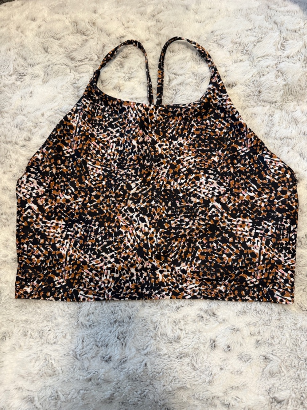 Womens Animal Printed High-Neck active Sports Bra XL
